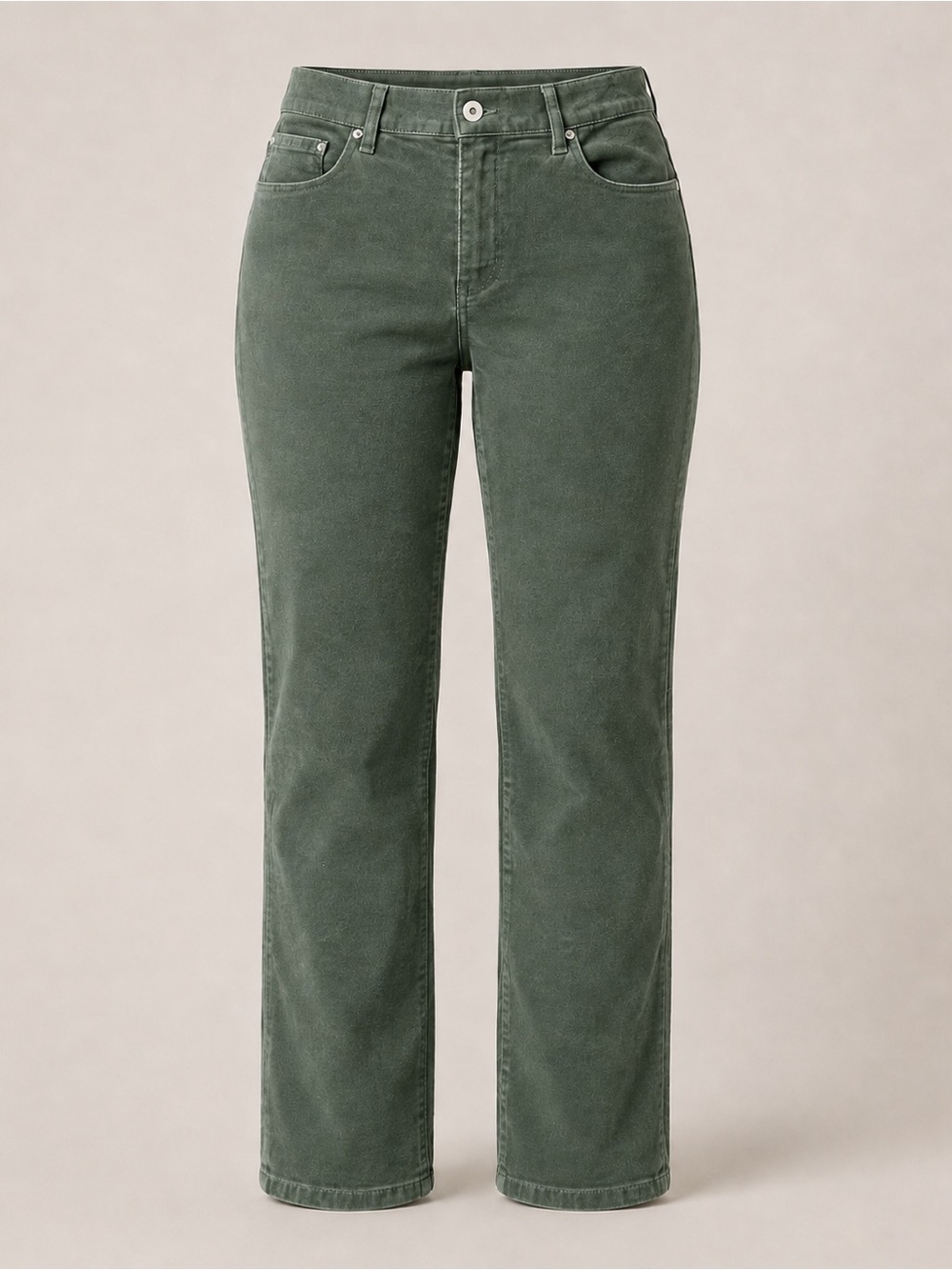 J.Jill Corduroy Pants Women’s Medium Olive Green Straight Leg Stretch
